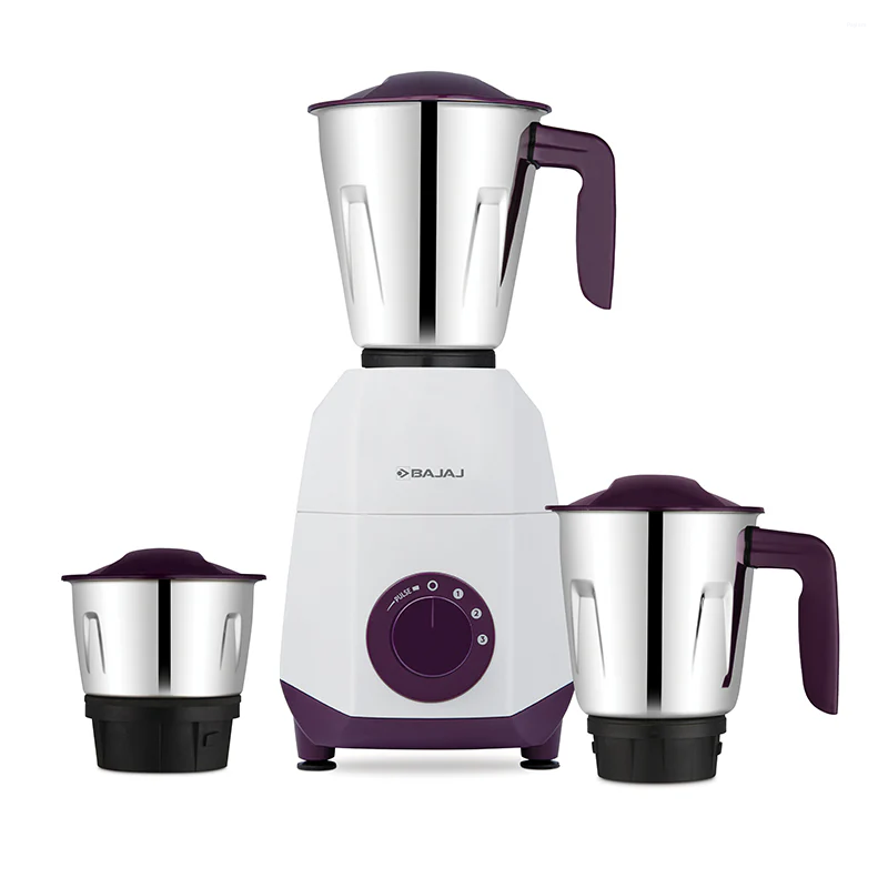 Bajaj Ninja Series Carve 750W Mixer Grinder (3 Jars, White & Purple)