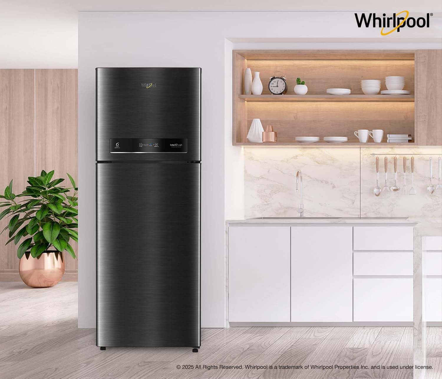 whirlpool 1 star 411 L Grey Whirlpool Intellifresh Double Door Refrigerator