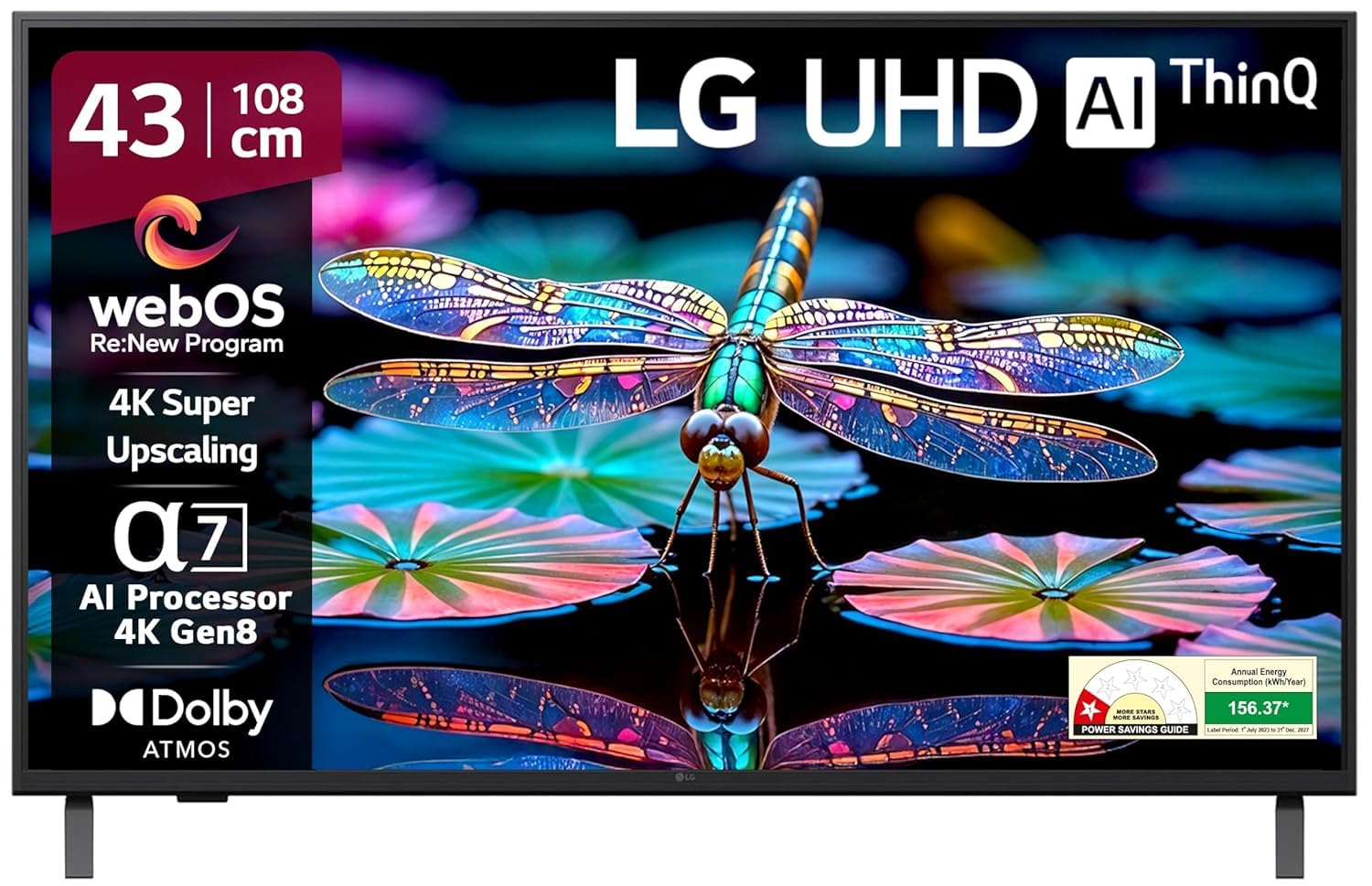 LG 108cm (43) 4K UHD AI TV (UA8300), α7 AI Processor