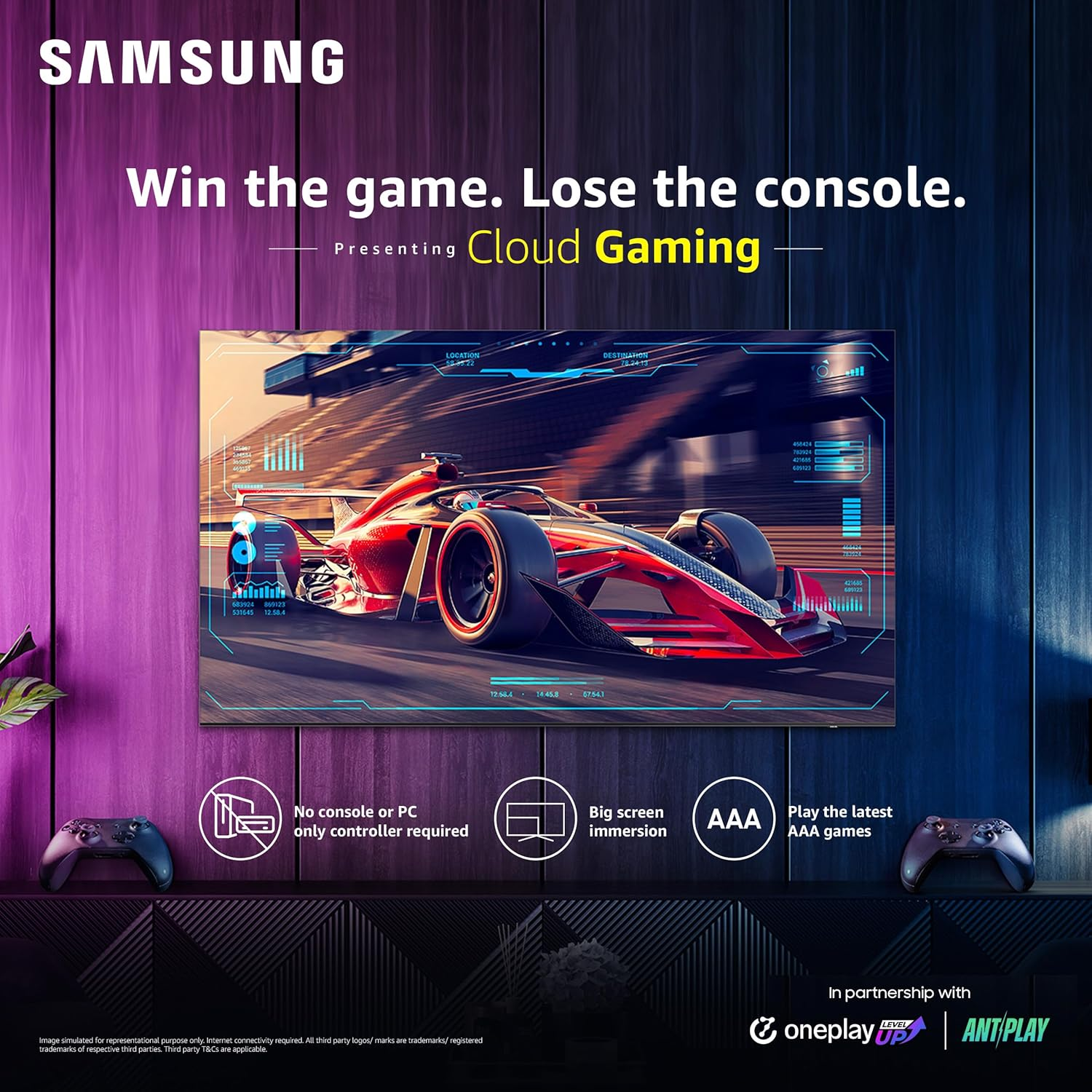 Samsung Crystal 4K Vivid 108 cm (43 inch) Ultra HD (4K) LED Smart Tizen TV with 4K Upscaling | Purcolor | Auto Game Mode | Q-Symphony | Voice Ready | Knox Security (UA43DUE70BKLXL)