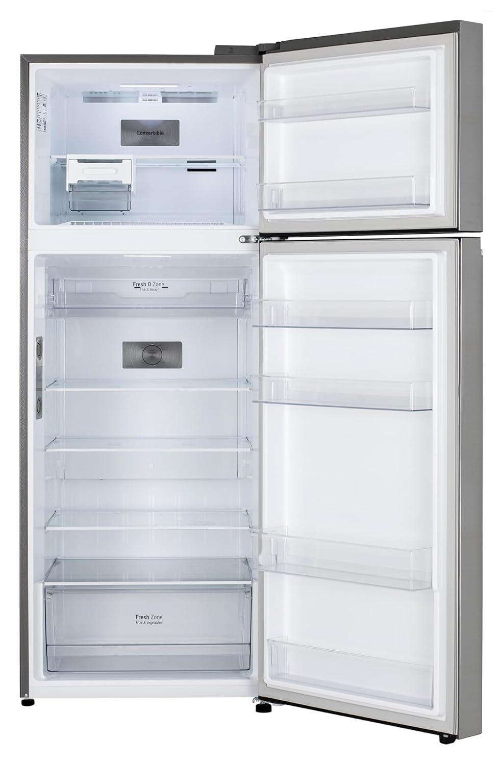 LG 466 L Frost Free Double Door 1 Star Convertible Refrigerator  with with Smart Inverter Compressor, AI ThinQ Wi-Fi and Door Cooling+ (Shiny Steel, GL-T492NPZR)