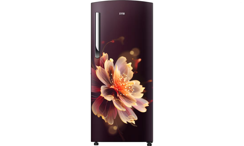 IFB 197 L 3 Star Direct Cool Refrigerator, Flower Pattern, MYSTIC BLOSSOM RED, Fixed Speed Compressor 2025